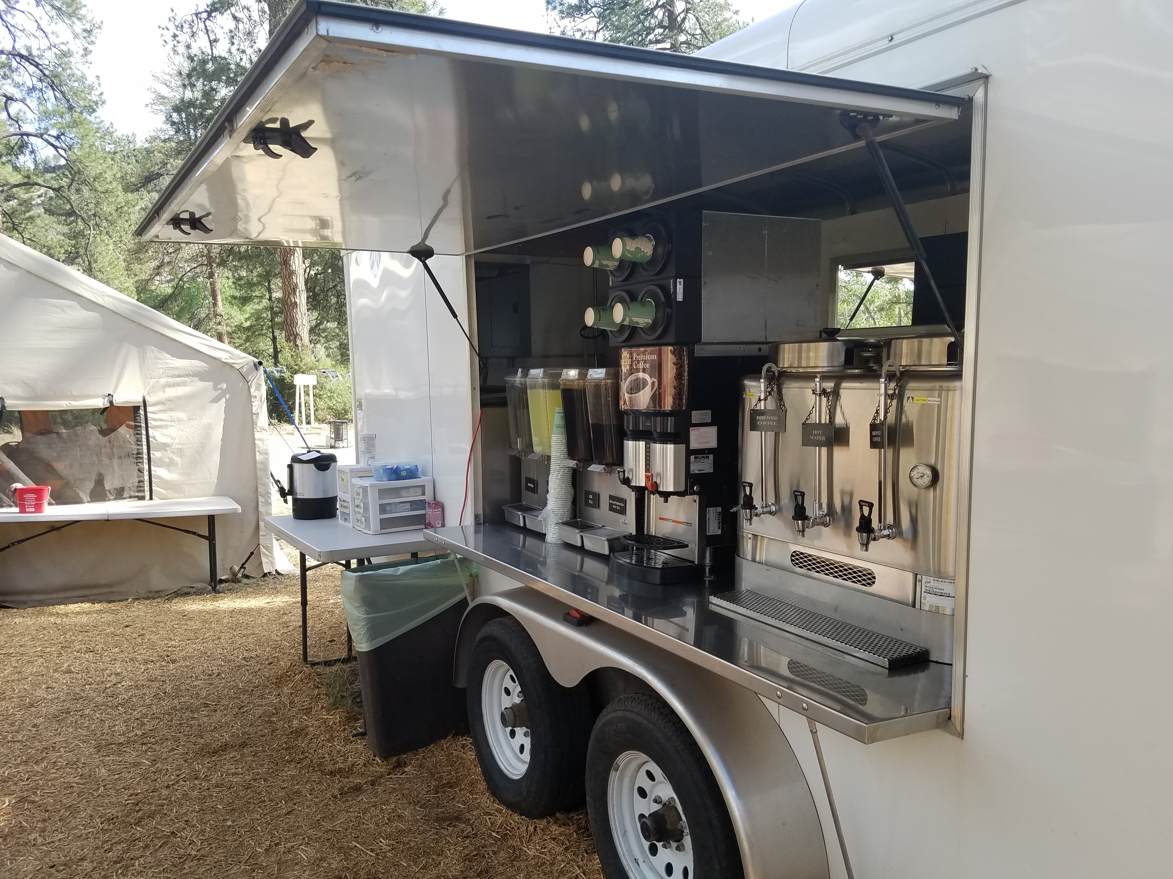 Remote camp dining